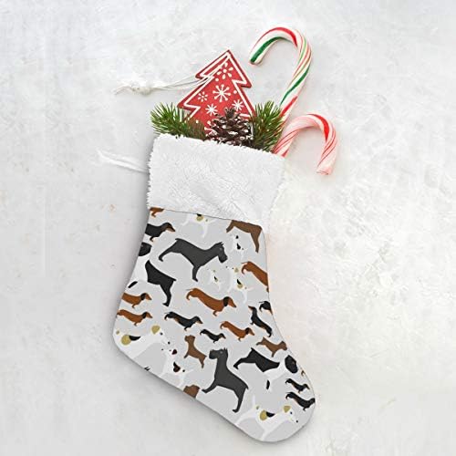 Alaza Božićne čarape Retro šarene klasene klasene klasične personalizirane male ukrase za čarape za obiteljski
