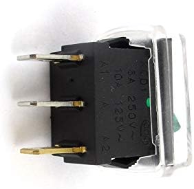 Aexit AC 125V/10a prekidači 250V/6A SPST ON/Off 3 pinovi preklopni prekidači sa zelenim svjetlom prekidači