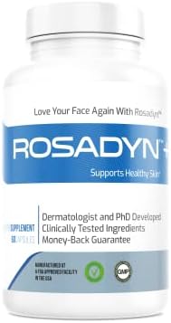 Rosadyn + Rosacea Pročišćavanje dopunjavanja za reljef za lice i nos crvenilo, akne i crvene oči | Radi interno