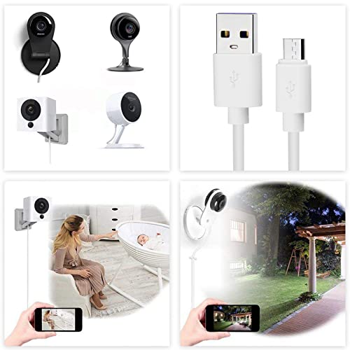Zamjena mikro USB kabla 13ft za Wyze Cam, Yi Dome kamera, Arlo Q Kamera, Nest Cam, Dropcam, Samsung
