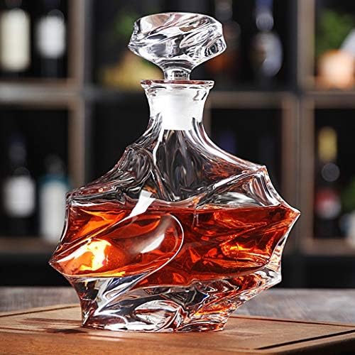 Wjccy stil savijanja kristalno staklo bezolovni dekanter za viski za alkohol Scotch Bourbon