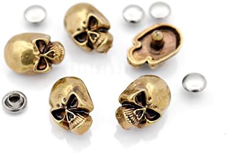 CraftMemore lobanje zakovice Metal Ghost Skull Rapid Rivet Dekorativni stud Punk gumbe za narukvice Torbe