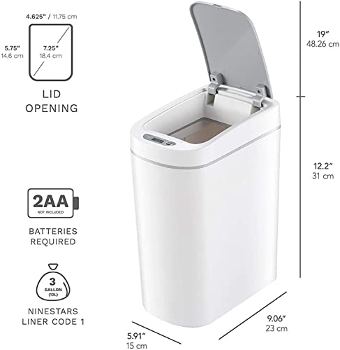 Shengang plastične kante za smeće, 1,85 galona senzora kretanja kupaonice kante za smeće, poboljšati stambeni