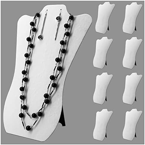 CODANT 14-inčni visoki bijeli velvet ogrlica i zaslon za prodaju za prodaju, sklopivi nakit