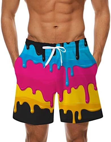 Miashui kratke hlače na ploči muške ljetne mode Ležerne prozračne mrežaste hlače za plažu hlače na plaži