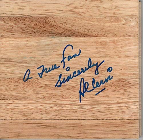 Al Cervi potpisan autogram - parket na pol-partiju - Nausmith Nacionalna košarkaška sala slave, sve zvijezde, bizona, Rochester Royals, Trenton Tigers, Nacionalni sirakuza, Filadelfija Warriors