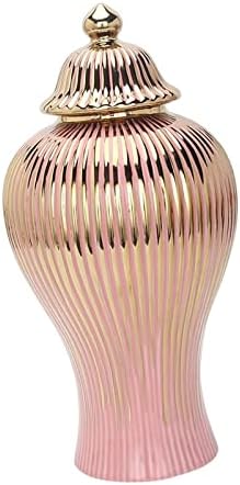 PETSOLA moderna keramička vaza za cvijeće hram Jar za pohranu glazura dekorativna sa poklopcem