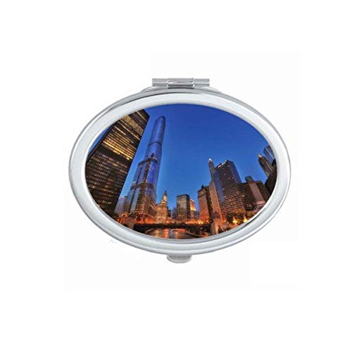City Stars Noćno Nebo Art Deco Poklon Modno Ogledalo Prenosivi Preklopni Ručni Makeup Dvostruke Strane