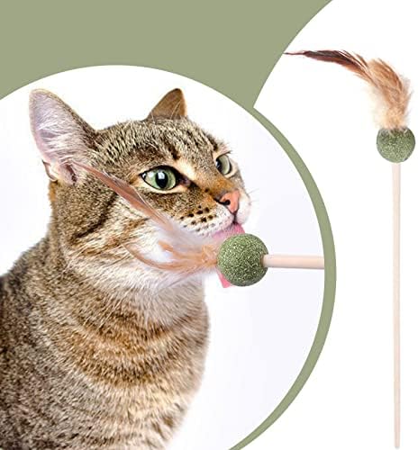 Mačka igračka zadirkivanje mačke mačke kugla pero mačka palica Interaktivna drvena štap mačka