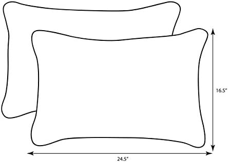 Jastuk savršen vanjski / zatvoreni Soleil, laburni jastuci, 24,5 x 16,5, plava / zelena, 2 broja