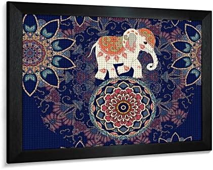 Multicolor Tribal ethnic Elephant Square Diamond painting Kits za odrasle sa Frame Crystal Wall Art Home
