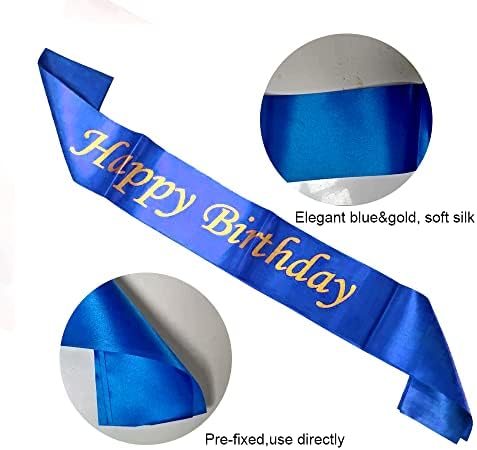 Yujiaonly 22. rođendanski ukrasi za rođendan Balloni za sreću rođendana Blue broj 22 Sretan rođendan