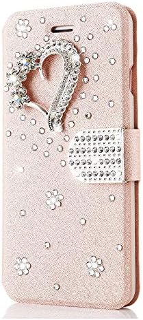 STENES Galaxy Note 3 Case-moderan - 3D ručni rad Bling Crystal s-Link Butterfly Floral Magnetic Wallet