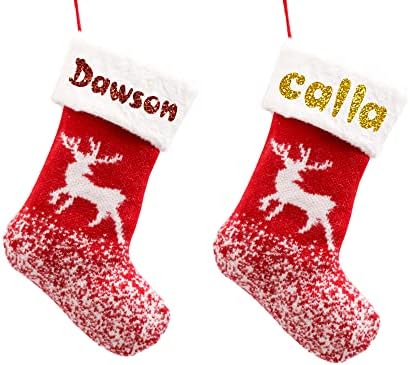Xidois Personalizirani božićni čarapa po mjeri Kriješne čarape Xmas poklon torba za obiteljski