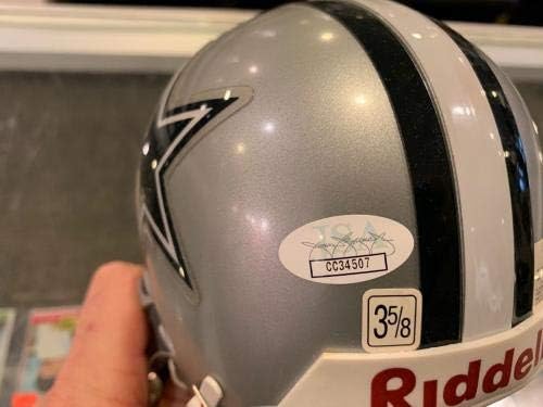 Bob Lilly Hof 80 Dallas Cowboys potpisao Mini kacigu JSA autentično-autograme NFL Mini kacige
