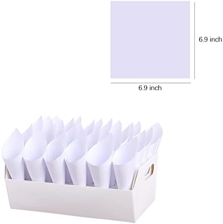 DB11 White Confetti Conses kutije za svadbenu zabavu - kutiju za stalci sa 32 komada Bijela češnica
