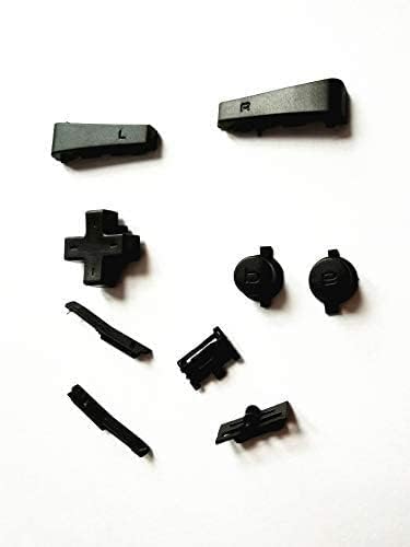Lijevo desno ključ L R A B D-pad dugme za Gameboy Micro GBM konzola Crna
