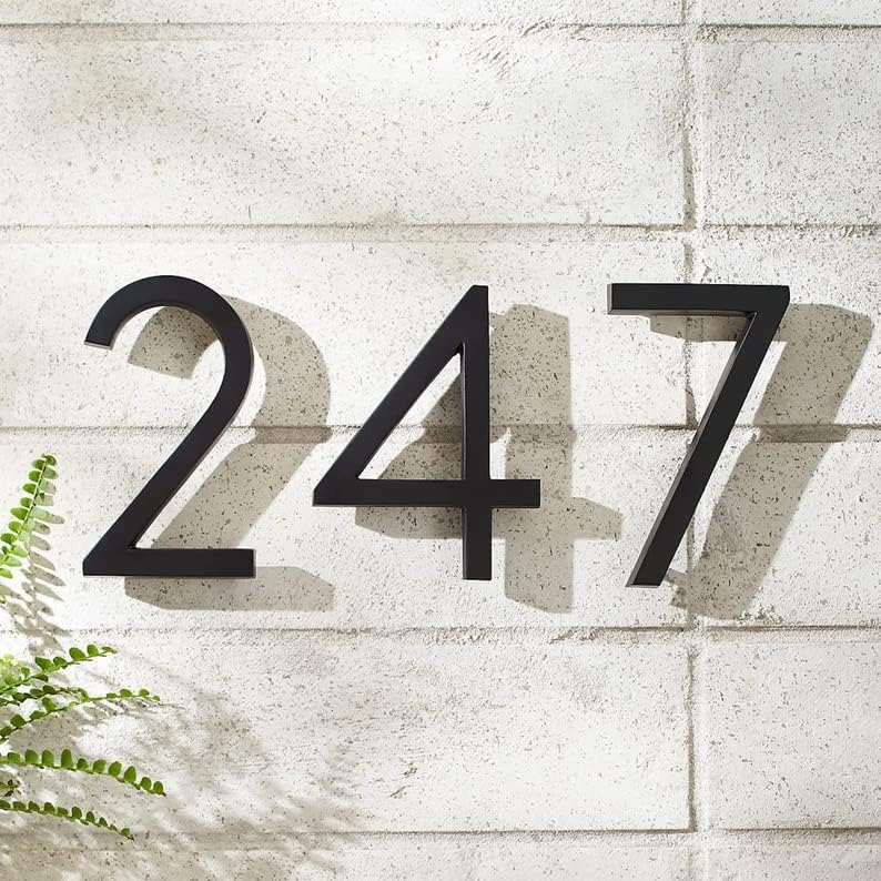 Samstar Custom Mesing House brojevi za kuću | Prilagođena veličina i crna boja | Zidne ploče za