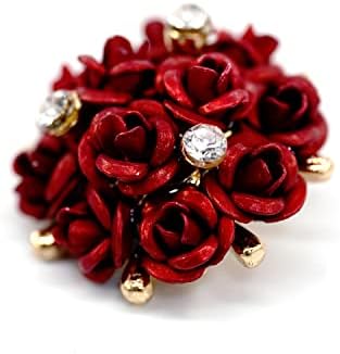 Craftisum 20 kom crvena metalna ruža buket sa gumbi za šivanje kaputa -20mm -13/16