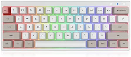 Ractous RTK61BP 60% bežična mehanička tastatura za igre,RGB Crni PBT sublimacijski tasteri 61keys