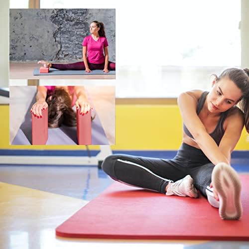 Hemingweigh joga mat debela, joga kit za kućne vežbe, 1/2 inčna debela joga mat za žene, muškarce,