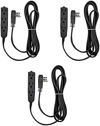 BindMaster Produžni kabl/žica od 8 stopa, 3 Zupca uzemljena, 3 utičnice, ravni utikač pod uglom,