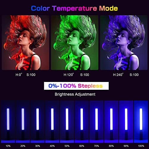 Leshiou RGB Video svjetlo, ručni multi kolor LED fotografija lagani štap sa daljinskim upravljačem,
