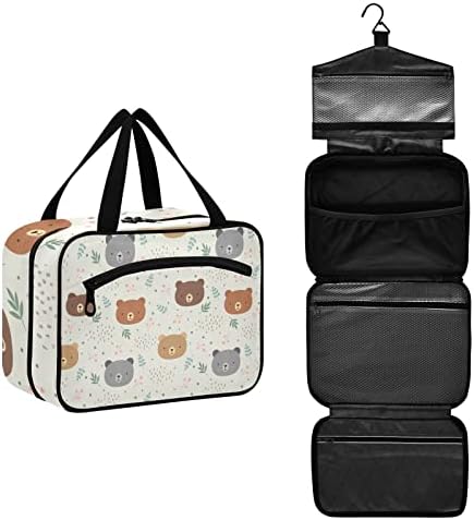 Fuluhuapin Bear Toaletna torba za žene, vodootporna kozmetička torba za šminku sa visećim kukom,