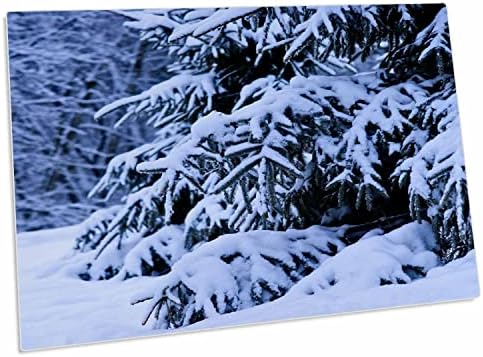 3drose stablo smreke prekrivene debelim slojem svježeg snijega. - Desk jastučić MATE MATS