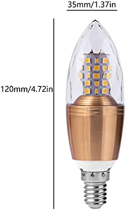 YDJoo 4 Pack E12 LED sijalica 12w kukuruzne sijalice 100w ekvivalentna LED luster sijalica E12 kandelabra baza