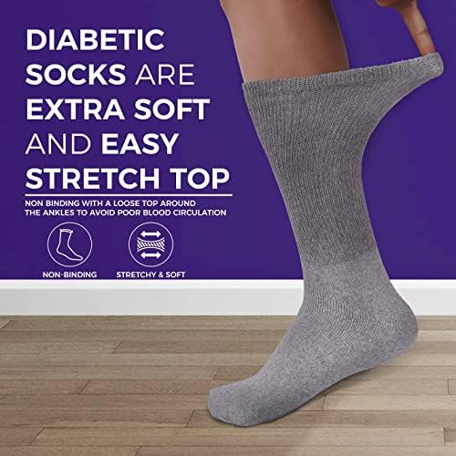 Dijabetičke čarape za gležnjeve, neobavezujuća dodatna široka ljekara odobrena pamučna četvrtina