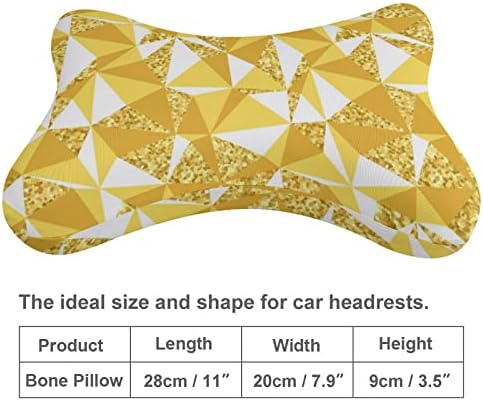 Sažetak Geometrijski sa zlatnim jastukom za vrat automobila 2 kom. Dizajnu glavu za glavu