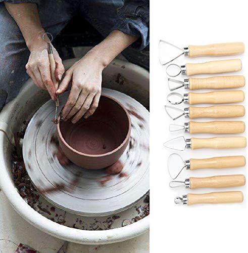 Fdit Alati od gline, Alati od keramike alati za modeliranje gline alati za rezbarenje gline, 10kom zanat za