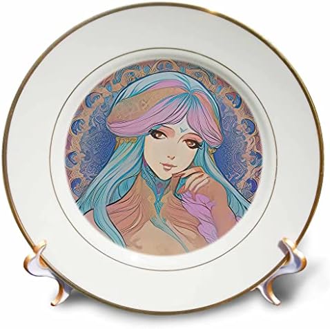 3Droza Žena Art Nouveau. Prekrasna dama sa plavom kosom. Pozitivan poklon - ploče
