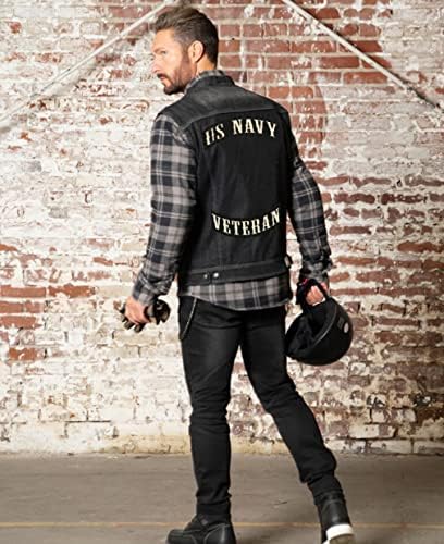 Američki mornarski veteran rocker zakrpe 12 | Velika vojno vezena motociklska jakna za patchrovo
