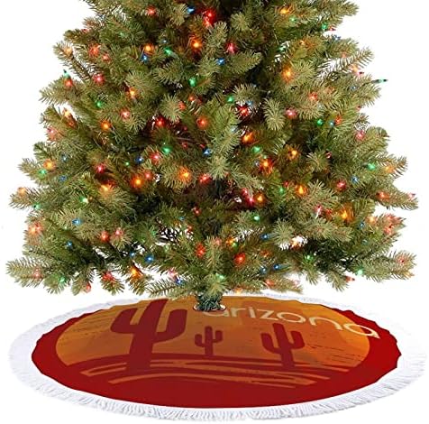 Pejzaž Arizona State Božićne suknje Xmas Tree Mat Tassel ukrasi za ukrase Holiday Party 30/36/48