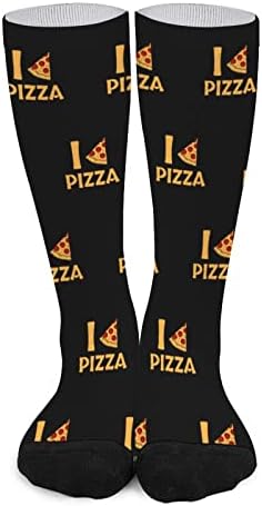 Volim pizzu tiskane boje podudaranje čarapa Atletski koljena visoke čarape za žene muškarci