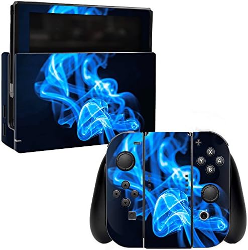 MightySkins koža kompatibilna sa Nintendo Switch-plavi plamen / zaštitni, izdržljivi i jedinstveni