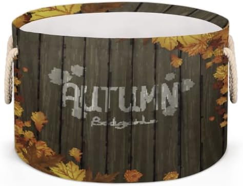 Drvena ploča i jeseni su krupne košare za skladištenje basketa za pranje rublja s ručicama za pohranu pokrivača
