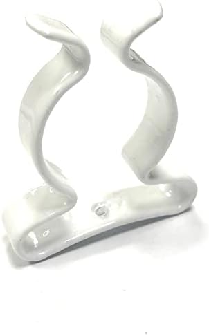 24 x Terry alat za isječci bijeli plastični proljetni čelični čelični hvatalj. 13mm