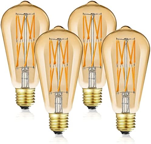 LEOOLS Vintage Amber LED Edison sijalica sa mogućnošću zatamnjivanja 12w, 100w ekvivalentne