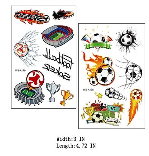 Svjetski kup Face Tattoos 70+ komad Soccer Kugla privremena tetovaža naljepnica za dječje dječake