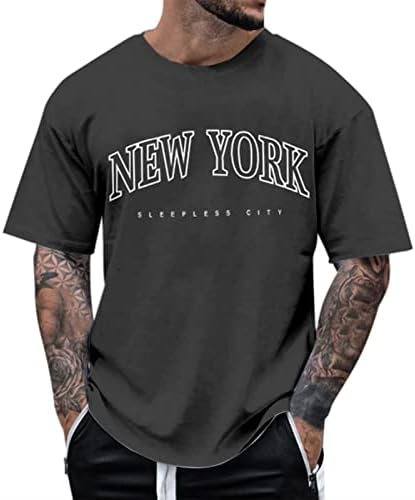 XXBR muške majice kratkih rukava ljeto stilski slovo ispis posade na vratu TEE Athletic Sportski vježbanje Ležerne