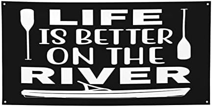 Život je bolji na riječnim banerima i znakovima, banner za odmor za pozadinu Backdrop banner za unutarnji