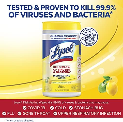 Lysol dezinfekcione maramice, antibakterijske maramice za čišćenje na više površina, za dezinfekciju i čišćenje,