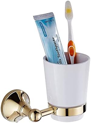 Crjus Gold nosač zuba za kupatilo Zidni nosač keramičkog prebacivača sa smrznutim keramičkim čašicama
