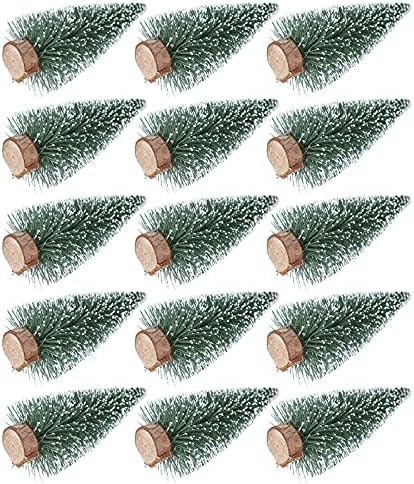 15pcs Mini party Trees božićna stabla Bijeli Cedar Xmas Drvees prikazuje ukrashome dekor za slavne
