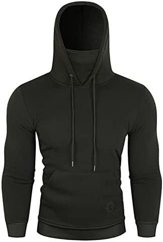 Muška maska za duks sa kapuljačom za jesen i zimu dizajn jednobojne duge rukave za spajanje Top pulover Hoodie