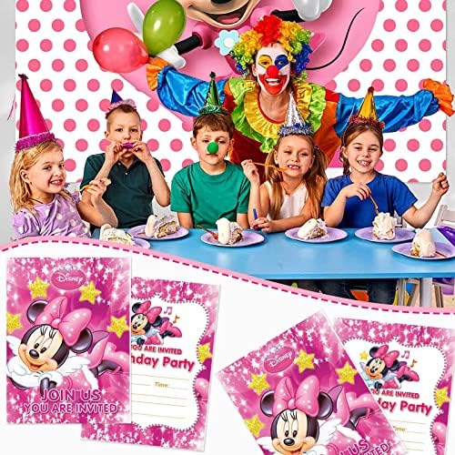 Kartice za pozivnice miša 24 kom, slatke pozivnice za zabavu miša, za tematske rođendanske zabave