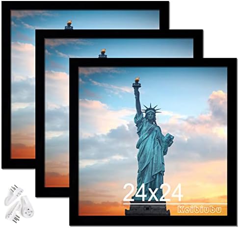 Keibiubu Black 24x24 okvir za slike od 3, visoki prozirni okviri za slike za 24 x 24 kvadratnog postera